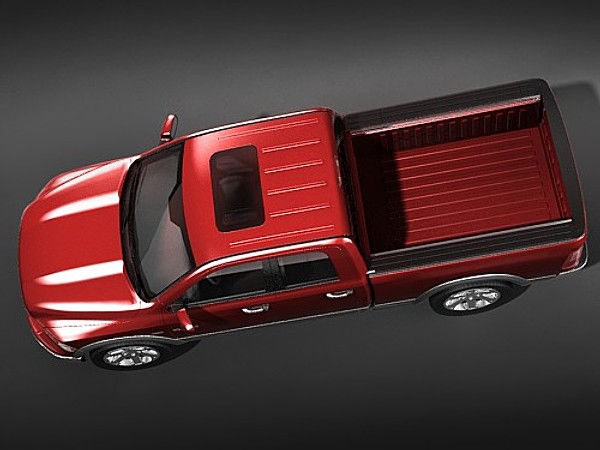 dodge ram 2009 crew 3d model - dodge ram 2009 crew cab hipoly... by squir